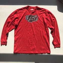 Vintage TSA Longsleeve Red T-Shirt Size L 90s 2000s Skate Smolik