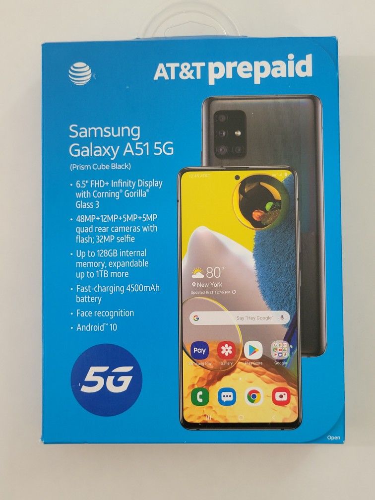 Samsung Galaxy A51 5G SM-A516U AT&T Prepaid/Postpaid Smartphone *NEW Factory Sealed*