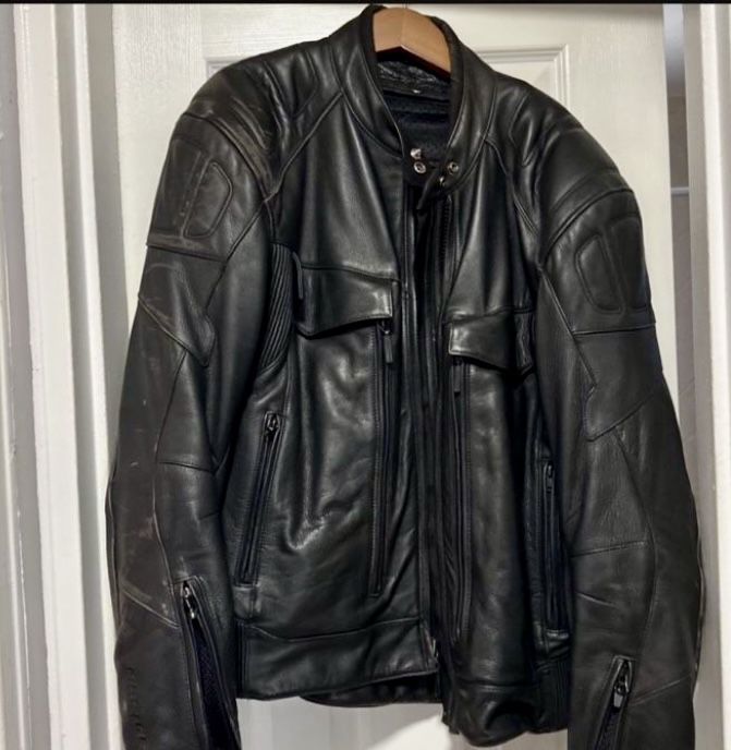 Motorcycle Jacket, Heavy Leather Large