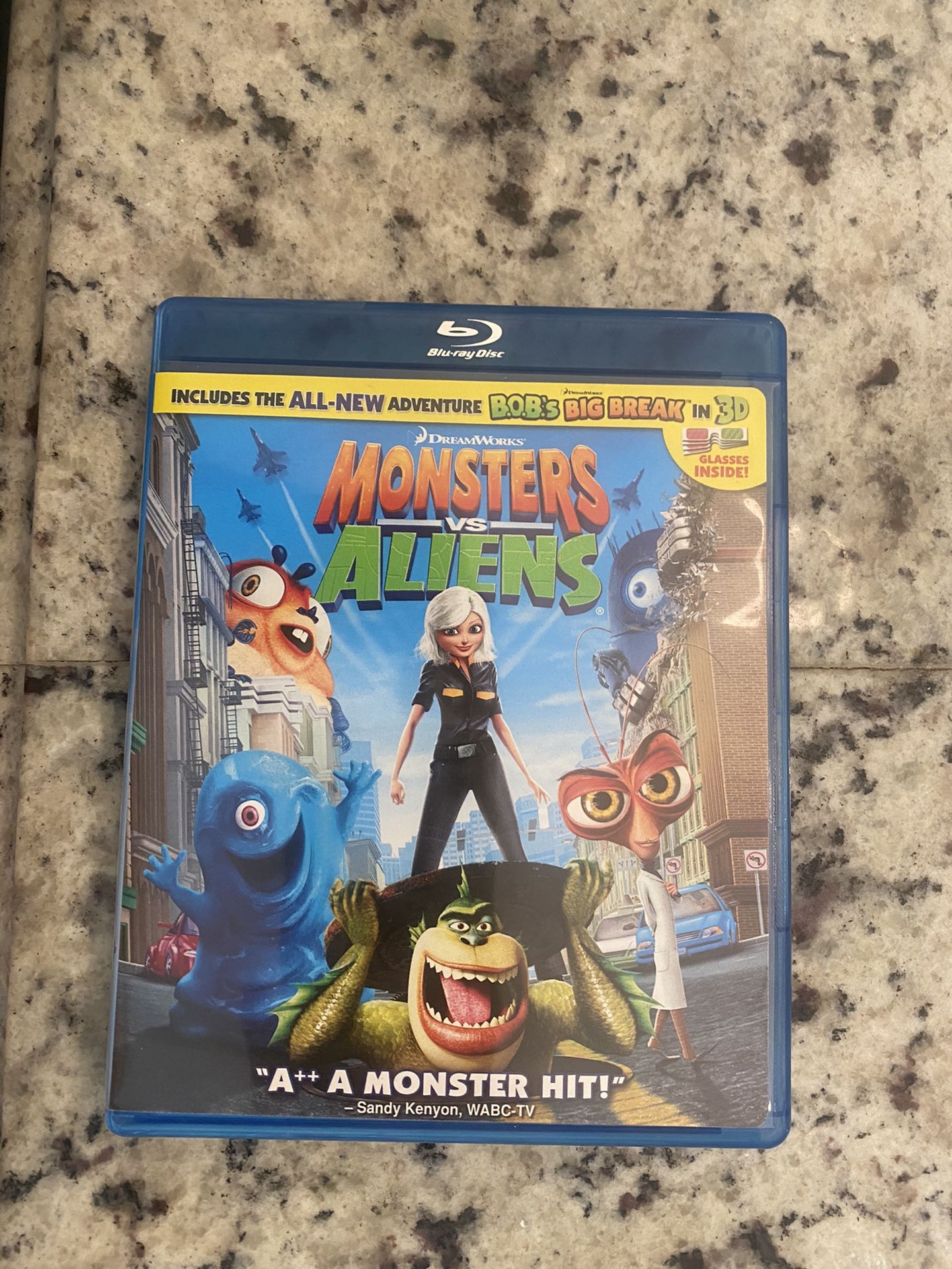 Monsters Vs Aliens Blu-Ray Movie Disc In Case