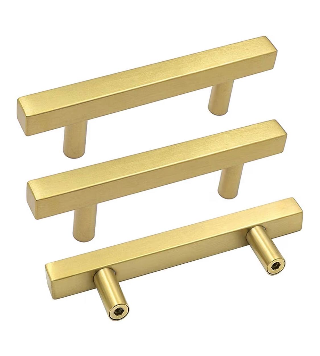 New Drawer Pulls Brushed Brass Cabinet Pulls