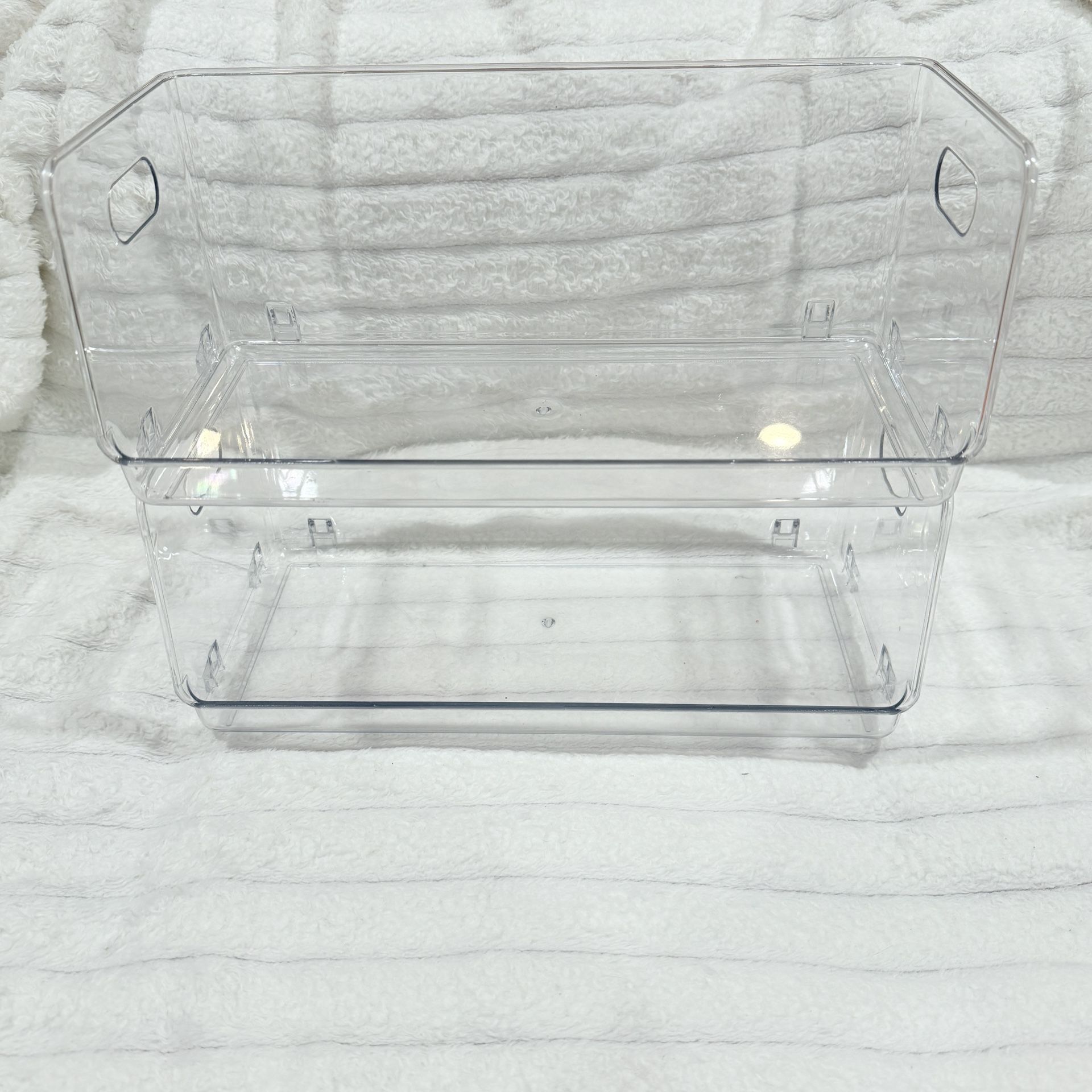 ✨ Clear Stacking Acrylic Storage Bin (Two Pieces)