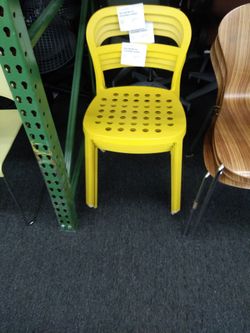 Yellow Metal Stacking Chairs