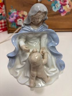 Antique Porcelain Lady & Baby