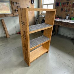 Heavy Duty Wooden Utility Storage Shelf! Excellent condition! Super sturdy. 33x12x56in