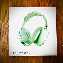 Green P9 Pro Max Wireless Headphones — Bluetooth Deep Bass