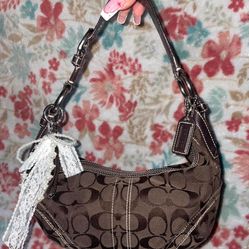 Coach Signature Brown Mini Soho Hobo
