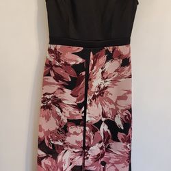 Womens Black and Floral Dress