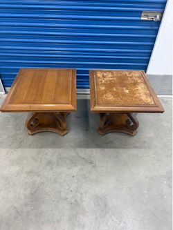 Pair of solid wood side/end table