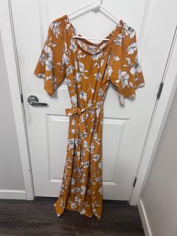 Welave Fashion Floral Off Shoulder Wide Leg Jumpsuit Size M