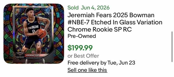 JEREMIAH FEARS RC CASE HITT🔥🔥 ETCHED IN GLASS basketball card