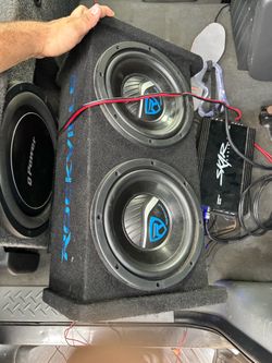 Two 8 inch Rockville subs with amplifier