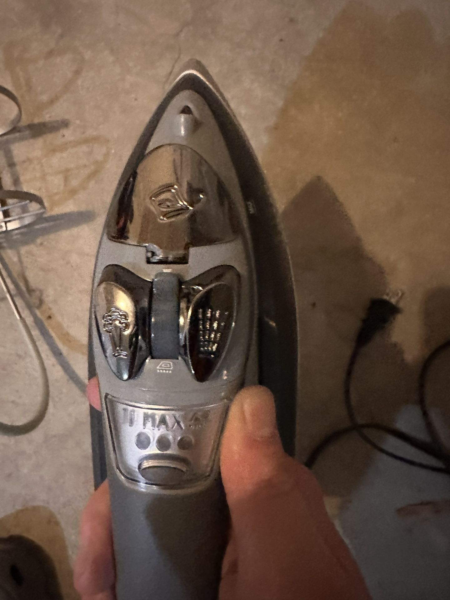 Maytag Steam Iron + Wall Mount Holder – $10