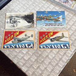 World War 2 Airplane Postcards 5$ Each 