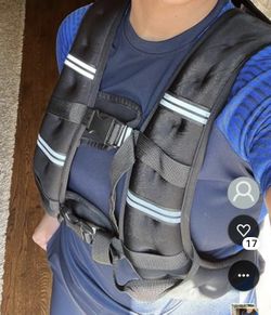 Black Weighted Vest - 20lb Vest