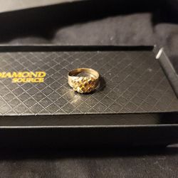 10k Gold 2.5 Grams Gold Nugget Ring 