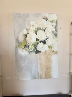 Large Floral Canvas Wall Art