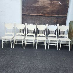 Set Of Six (6) Matching Farmhouse Fresh Chairs 
