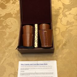 Dice Game NEW high Quality 4 Lether Cups 20 Dice For Ships campin & Crew 