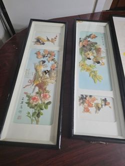 Mother of pearl art framed black frame