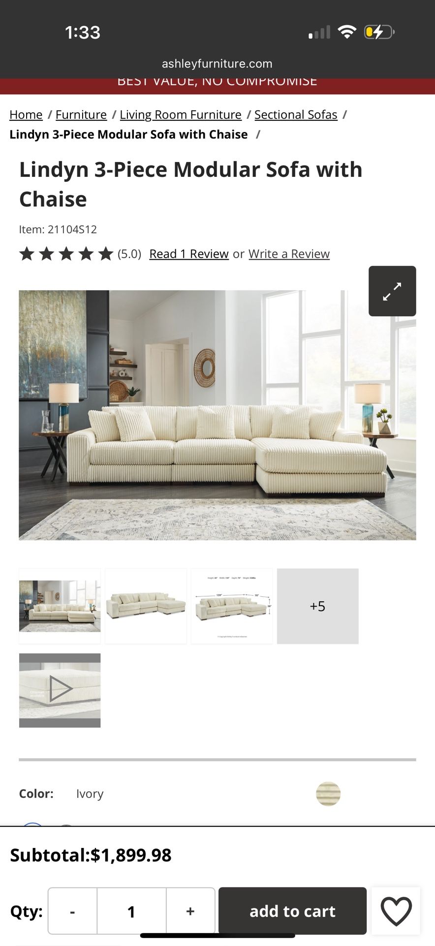 Ashleyβs Furniture Sofa And Chair