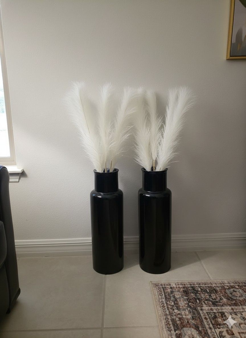 Pair of 18” Vidrios San Miguel Glass Vases