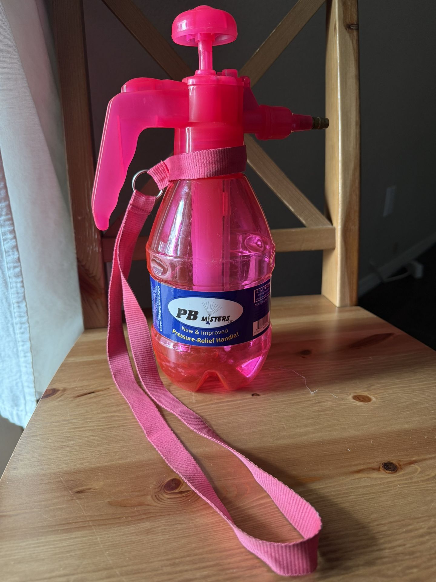 PB Misters Pink Hand Pump Mister Bottle β Adjustable Pressure Sprayer