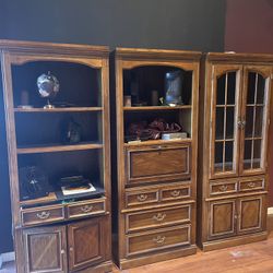3 Piece Cabinet Shelf Hutch