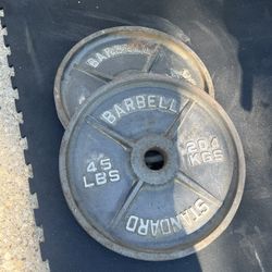 2 Inch Olympic Pair Of 45LB Weight Plates 