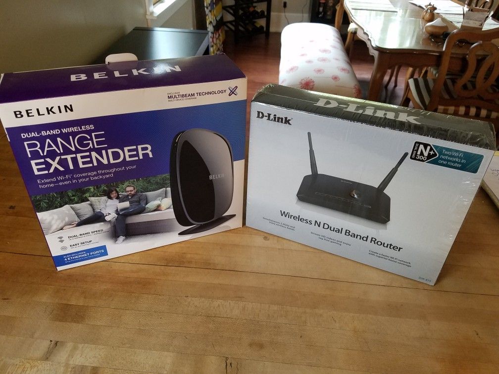 D-Link Dual Band Router and Belkin Dual Band Range Extender