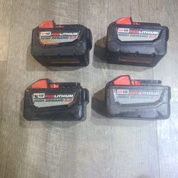 Milwaukee Batteries 18v 9.0 High Demand 89each