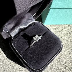 Tiffany Princess Cut VS1 Engagement Ring And Wedding Ring