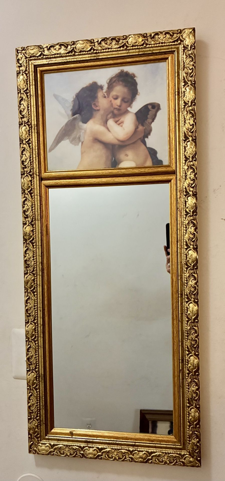 Trumeau Mirror With Cherubs