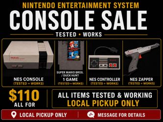 Nintendo NES Console Bundle with Game, Controller & Zapper