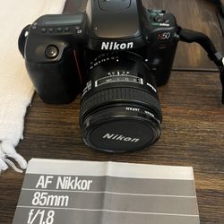 Nikon N50 With 85 Mm Lens 