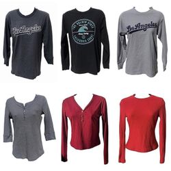 6 Women's Long Sleeve Shirts, S