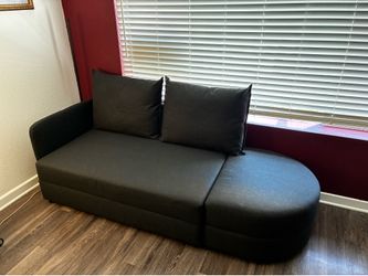 IKEA LINDÅKRA Grey Couch Sleeper Sofa Storage