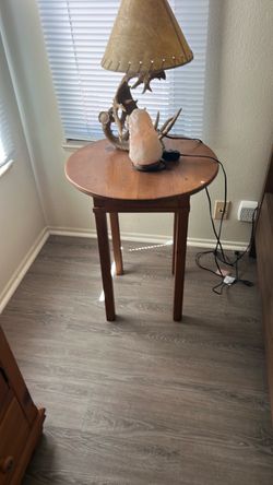 Round Wood Side Table