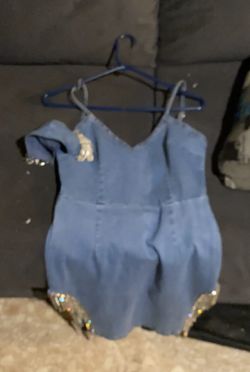 Denim And Diamond Dress With Denim And Diamond Mask