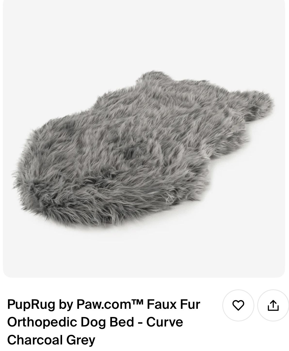Paw Rug Faux Fur Orthopedic Dog Bed