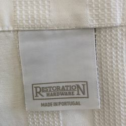 Like New RESTORATION HARDWARE White Shower Curtain