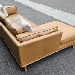 FREE DELIVERY!!! Article "Timber" Leather Sectional Couch ($2.8K Retail...50% OFF!!!)