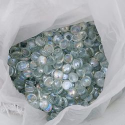 Flat, Clear Glass Beads, 50 pounds