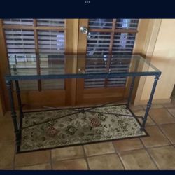 Pottery Barn Sofa Entry Glass Table