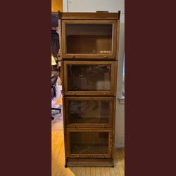 Vintage Oak Barrister Bookcase 
