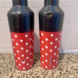 Minnie Mouse Polka Dot Stainless Steel Canteen By Corkcicle Set Of Two 