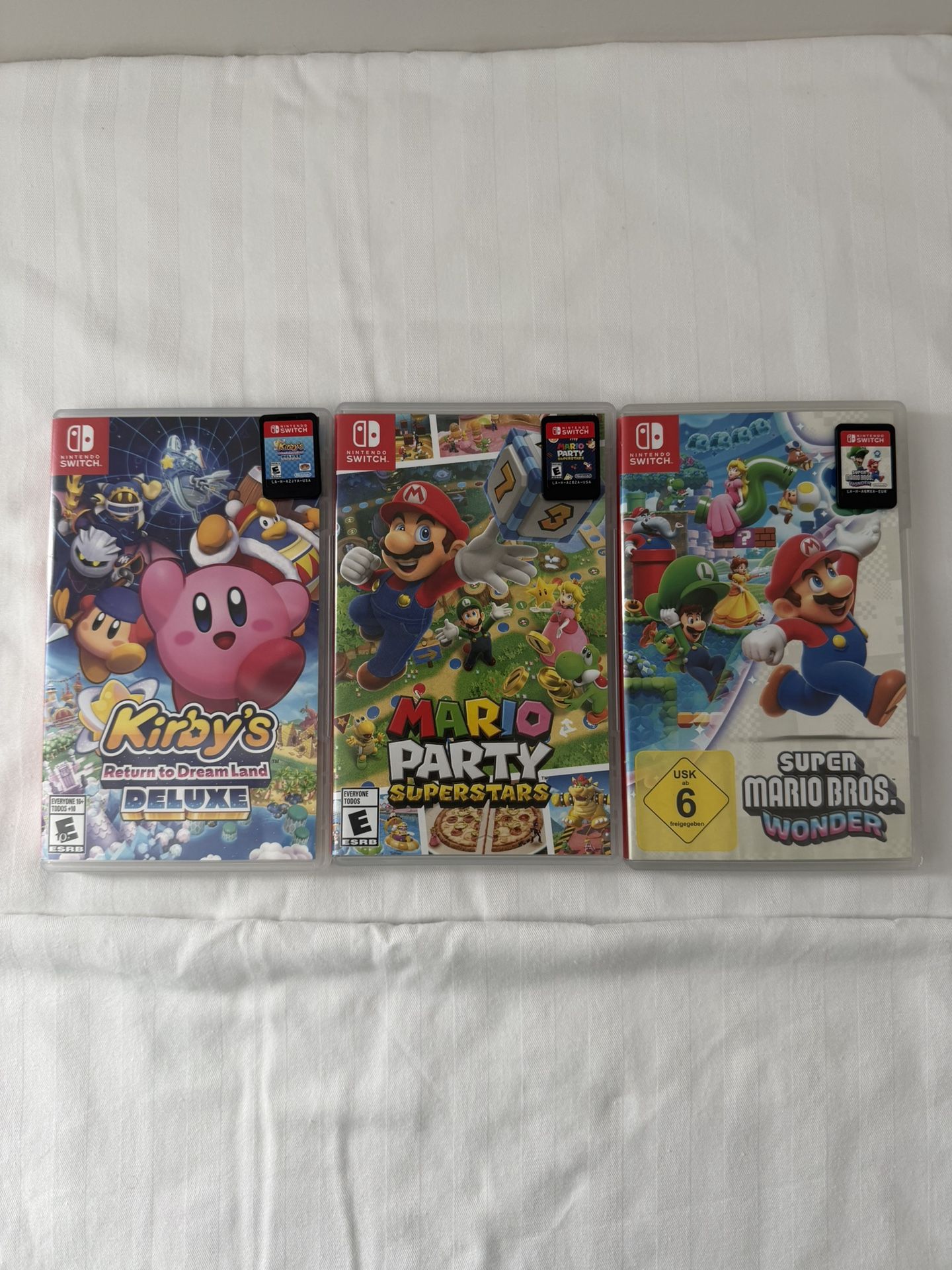 🎮🔥 Nintendo Switch Mario Bundle – Wonder + Party + Kirby 🔥🎮