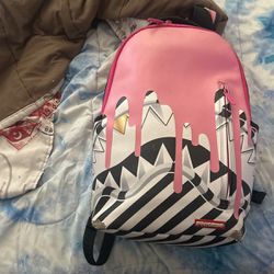 Sprayground Shark Mouth Pink Drips Dlx Backpack