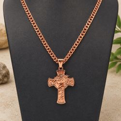 Pure Copper Jesus Face Cross Necklace – Cuban Link Chain – 3 Sizes – Custom Made – Unisex


Carry a timeless symbol of faith with this Pure Copper Jes