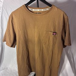 Wrangler Workwear Brown Duck Heavyweight Pocket Tee Shirt